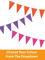 Solid Colour Flag Bunting 10m