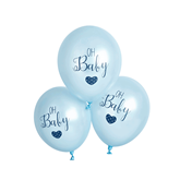 Oh Baby Blue Printed 11" Latex Balloons 6pk