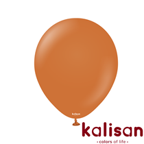 Kalisan Standard Caramel Brown 18" Latex Balloon 25pk
