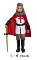 Child Crusades Knight Fancy Dress Costume 4 - 6 yrs