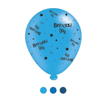 Blue Birthday Boy 10" Latex Balloons 8pk