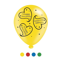  Happy Anniversary Assorted 10" Latex Balloons 8pk
