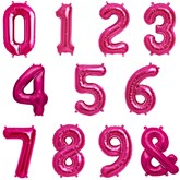 North Star Magenta 16" Foil Numbers & Symbol Balloons