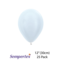 Sempertex Satin Pearl White Latex Balloons