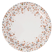 Sparkling Fizz Rose gold party plates 8 pack