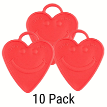 Red Heart Shaped Balloon Weight 12 Pack
