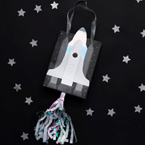 Rocket Ship Space party loot bags gift 5 pack