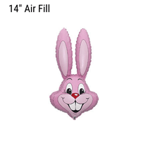 Pink Easter Rabbit Bunny Small 14 inch foil balloon