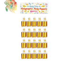 Gold party poppers Pack of 20