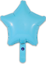 Oaktree Matt Light Blue 9" Star Foil Balloon (air fill)