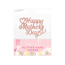 Mother's Day Rose Gold Glitter Cake Topper 21.5cm