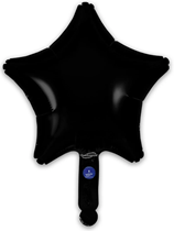 Oaktree Black 9" Star Foil Balloon (air fill)