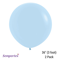 Sempertex Pastel Matte 36" Blue Latex Balloons 2pk