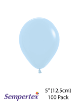 Sempertex Pastel Matte 5" Blue Latex Balloons 100pk