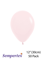 Sempertex Pastel Matte Pink 12" Latex Balloons 50pk