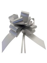 50mm Silver Pull Bows 20pk