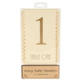 Gold & Ivory Table Numbers 1 - 12