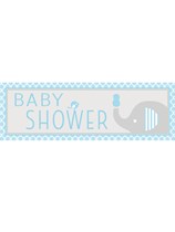 Little Peanut Blue Baby Shower Giant Banner