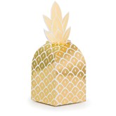 Gold Foil Pineapple Favour Boxes 8pk