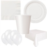 Bright White Bonus Party Pack for 8 people - 10 FREE BALLOONS
