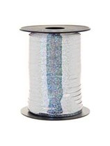 Silver Holographic Curling Ribbon 250m