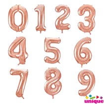 Rose Gold Giant 34 Inch Foil Number Balloons