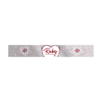 Ruby 40th Anniversary Foil Banner 9ft