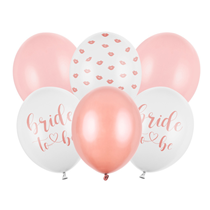 Party Deco Rose Gold Bride To Be Latex Balloons 6pk