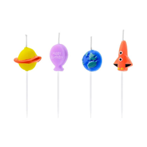 Space Birthday Candles 4pk
