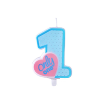 Only One Light Blue Birthday Candle