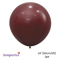 Sempertex Fashion Merlot 24" Latex Balloons 3pk