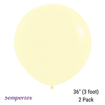 Sempertex Pastel Matte Yellow 36" Latex Balloons 2pk