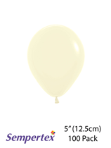 Sempertex Pastel Matte Yellow 5" Latex Balloons 100pk