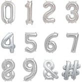 North Star Silver 16" Foil Numbers and Symbols