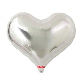 Silver Metallic 25" Heart Jelly Foil Balloon