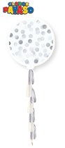 Silver Tassel Tail 3ft Confetti Latex Balloon Pack