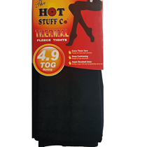 Extra Large Black Thermal Fleece Tights