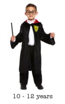 Children's Wizard Costume 10 - 12 yrs With Glasses & Wand