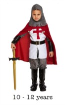Child Crusades Knight Fancy Dress Costume 10 - 12 yrs
