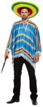 Adult Mexican Poncho Fancy Dress Costume