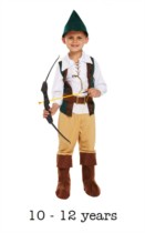 Children's Hunter Robin Hood Book Day Fancy Dress Costume 10 - 12 yrs