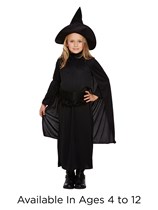 Children's Halloween Classic Witch Fancy Dress Costume