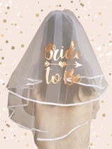 Luxury Bride To Be Printed Hen Party Veil