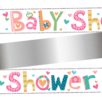 Baby Shower Holographic Foil Banner 9ft