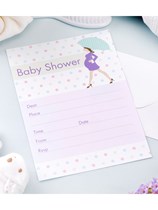 Showered with Love Baby Shower Invitations & Envelopes 10pk