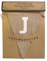Hessian Just Married Bunting