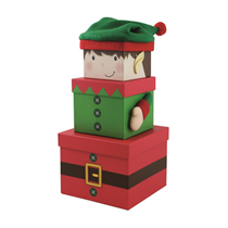 Elf Christmas Stacker Plush Gift Boxes