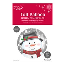 Christmas Snowman 18" foil Balloon