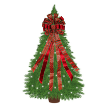 Luxury Candy Strip Patterned Christmas Tree Bow 13" x 46"