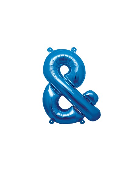 Blue Ampersand Symbol 16" Foil Balloon